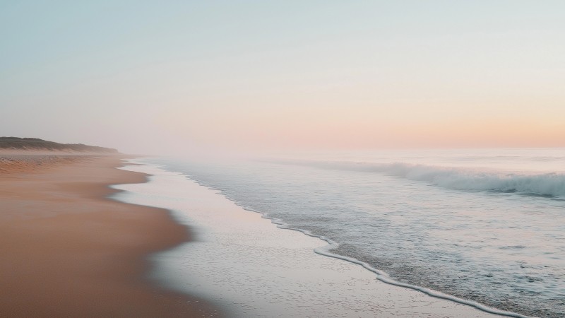 4k beach wallpaper, shoreline, coastal, background for desktop wallpaper (horizontal)