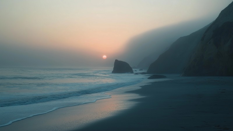 4k beach wallpaper, tranquil waves, beachfront paradise, background for desktop wallpaper (horizontal)