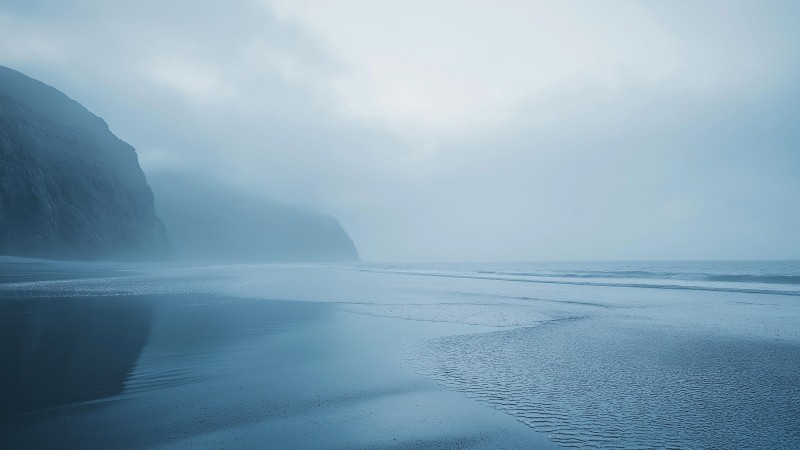 beach wallpaper, tranquil waves, coastal, background for desktop wallpaper (horizontal)