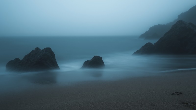 beach wallpaper, waves, serene, background for desktop wallpaper (horizontal)