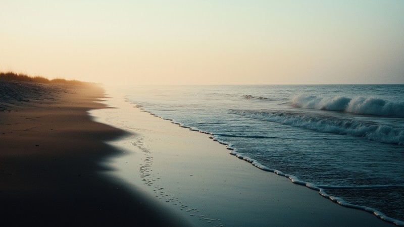 beach wallpaper, sandy, coastal, background for desktop wallpaper (horizontal)