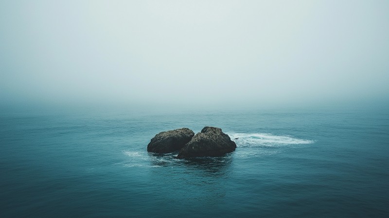 ocean wallpaper, serene, waves, background for desktop wallpaper (horizontal)