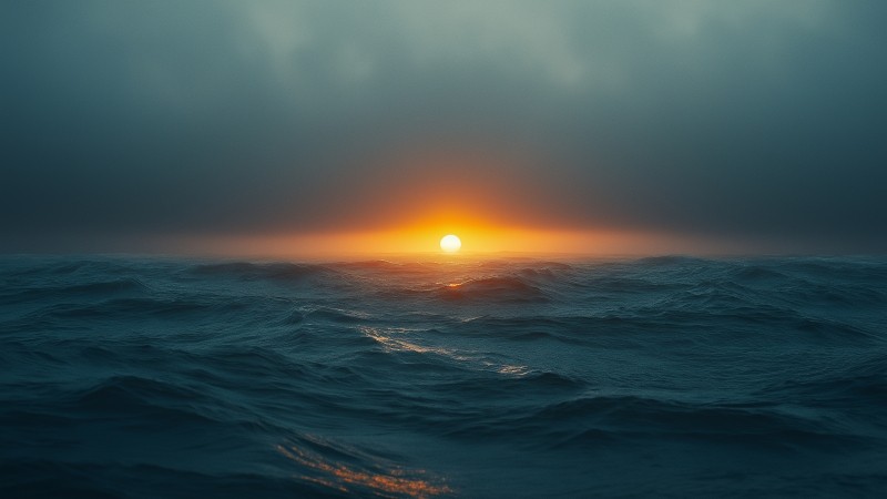 ocean wallpaper, seascape, tranquil waters, background for desktop wallpaper (horizontal)