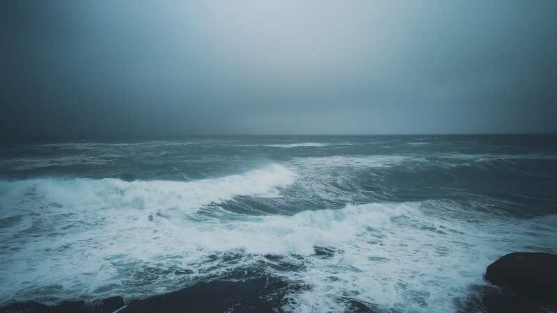 ocean wallpaper, clouds, stormy skies, background for desktop wallpaper (horizontal)