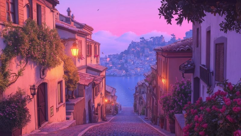 coastal wallpaper, seaside, calm, background for desktop wallpaper (horizontal)