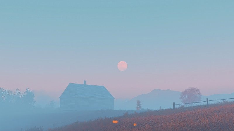 Sky wallpaper, moon, peaceful, background for desktop wallpaper (horizontal)