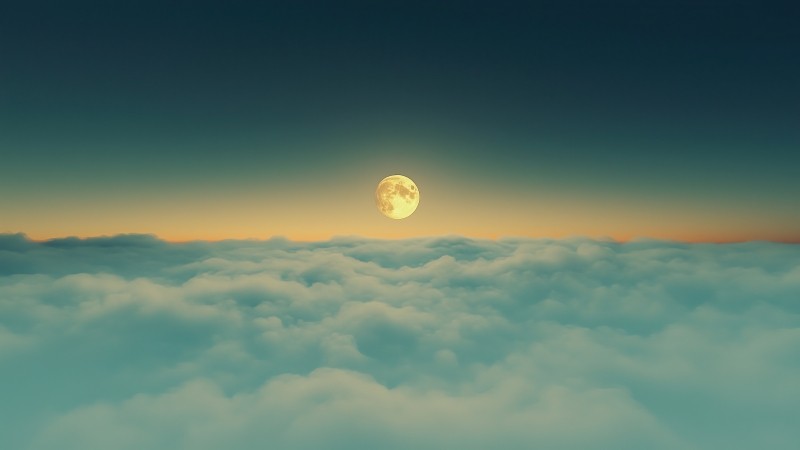 Sky wallpaper, gradient, peaceful, background for desktop wallpaper (horizontal)