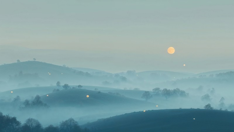 Sky wallpaper, peaceful, gradient hues, background for desktop wallpaper (horizontal)