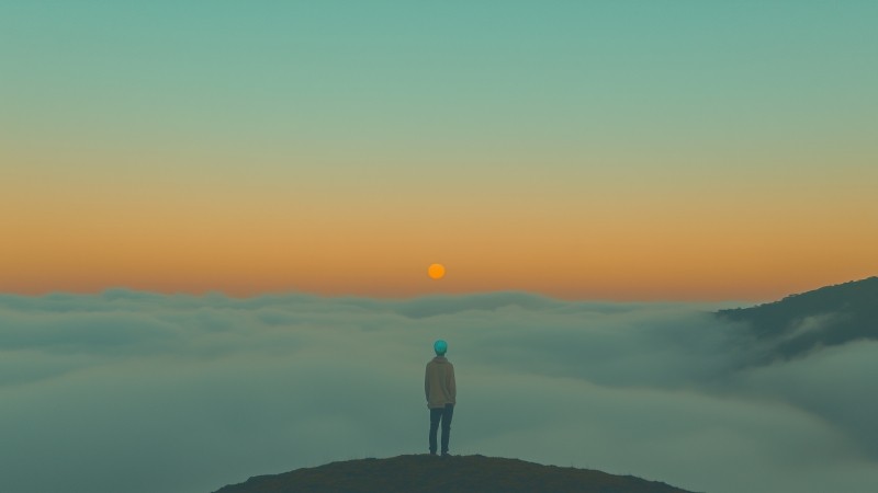 Sky wallpaper, tranquil, peaceful atmosphere, background for desktop wallpaper (horizontal)