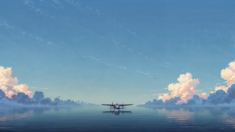 propeller plane wallpaper, overcast sky, aviation, background for desktop wallpaper (horizontal)