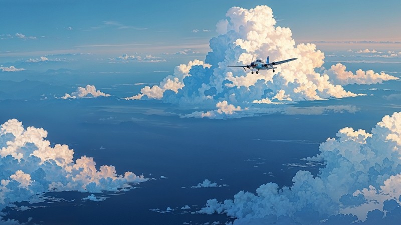 propeller plane wallpaper, inspirational, clear skies, background for desktop wallpaper (horizontal)