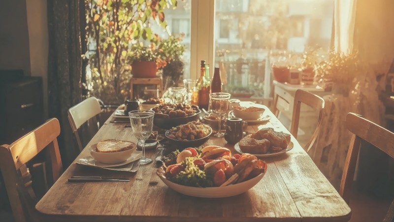 rustic wallpaper, feast, seasonal decor, background for desktop wallpaper (horizontal)