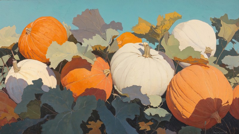 autumn decor wallpaper, fall foliage, home decoration, background for desktop wallpaper (horizontal)