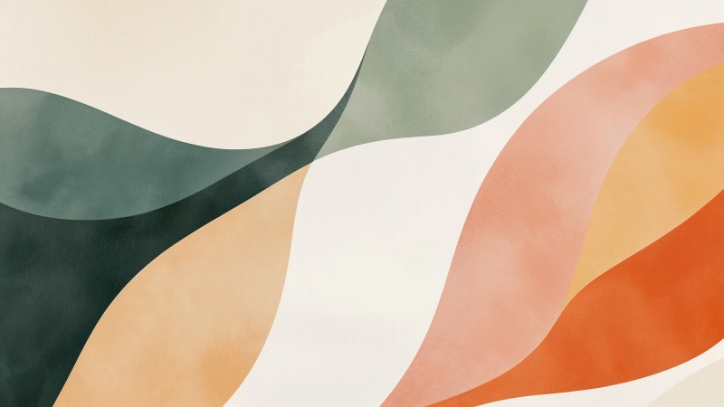 flowing wallpaper, warm tones, autumn palette, background for desktop wallpaper (horizontal)