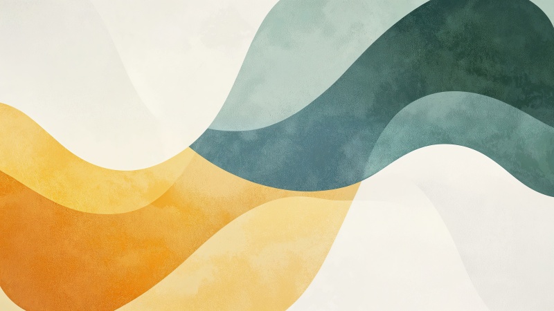 flowing wallpaper, organic forms, color palette, background for desktop wallpaper (horizontal)