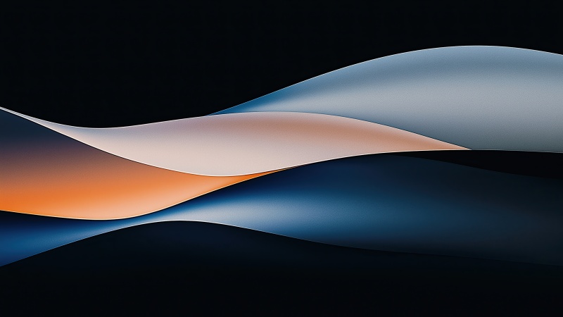 curve shapes wallpaper, minimalist art, artistic background, background for desktop wallpaper (horizontal)