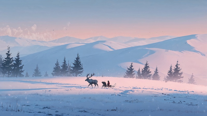 christmas wallpaper wallpaper, winter wonderland, holiday season, background for desktop wallpaper (horizontal)