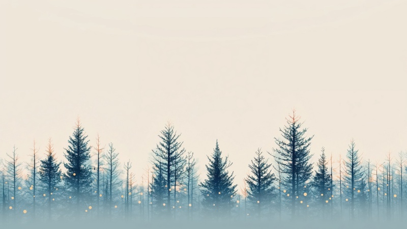 christmas wallpaper, minimal design, serene scenery, background for desktop wallpaper (horizontal)