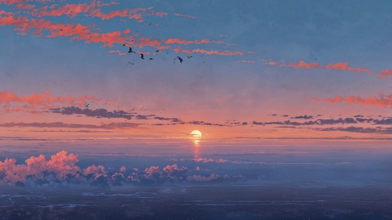 beach sunset wallpaper, sunset hour, sunset colors, background for desktop wallpaper (horizontal)