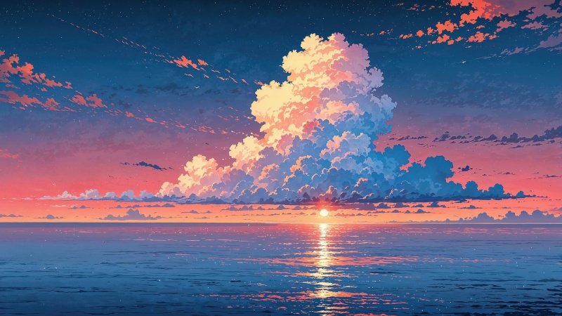 sunset wallpaper wallpaper, nature landscape, evening light, background for desktop wallpaper (horizontal)