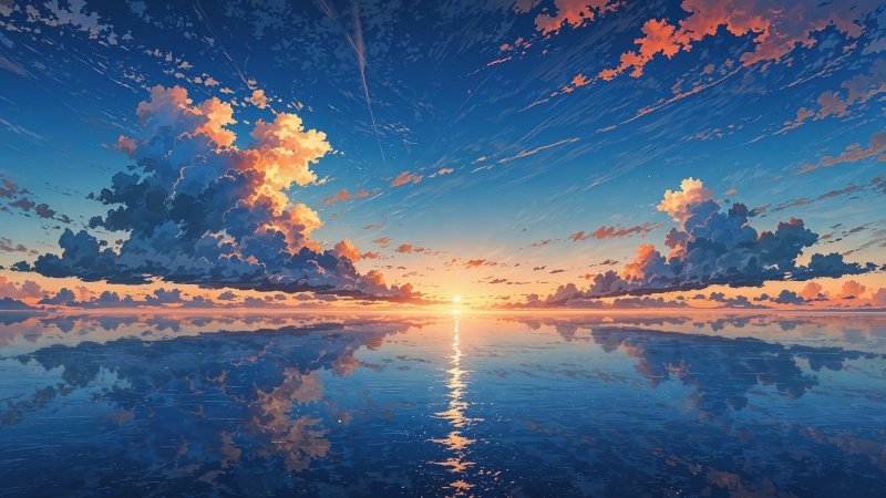 sunset wallpaper wallpaper, beach view, serene landscape, background for desktop wallpaper (horizontal)