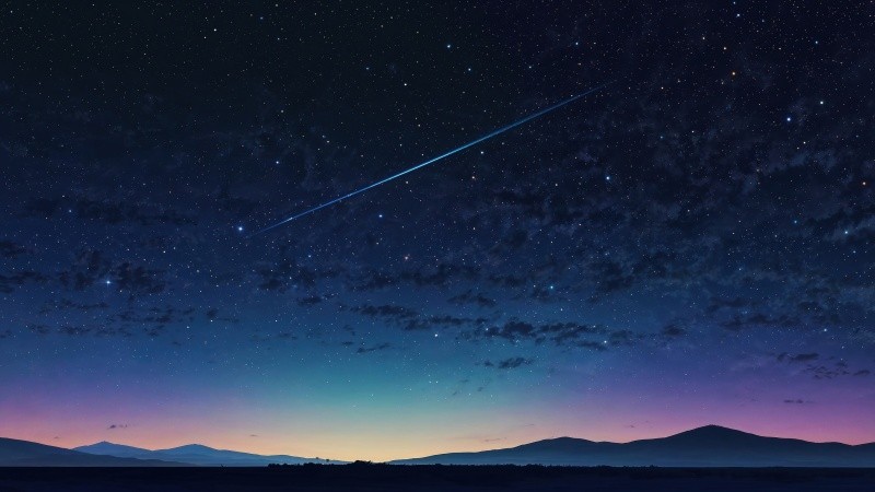 stars background wallpaper, shooting stars, starry night, background for desktop wallpaper (horizontal)