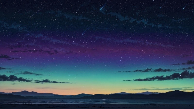 stars background wallpaper, colorful twilight, twilight colors, background for desktop wallpaper (horizontal)