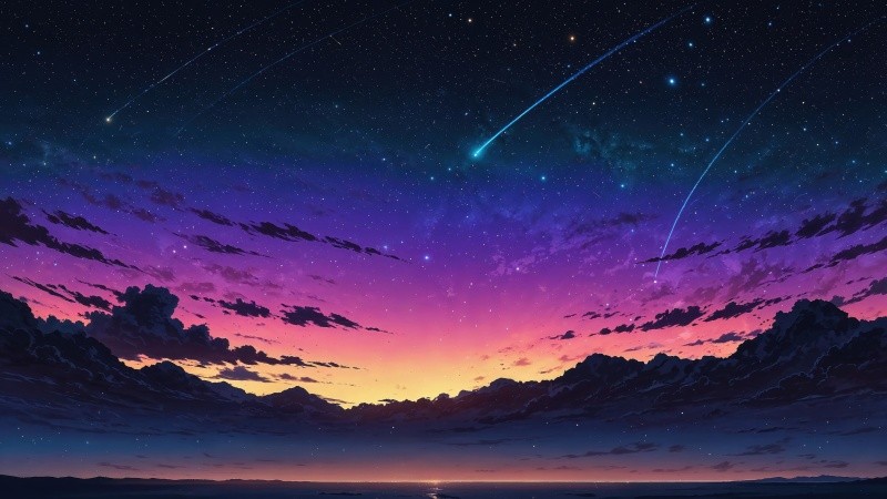 stars wallpaper wallpaper, shooting stars, dreamy skies, background for desktop wallpaper (horizontal)