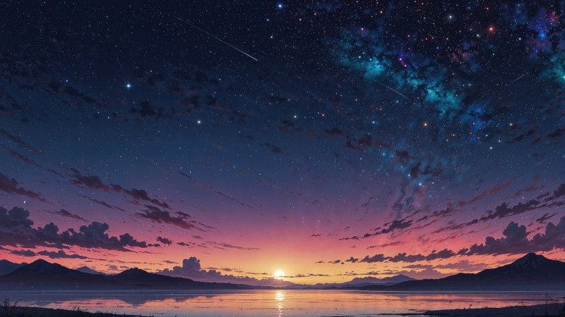 milky way wallpaper, cosmic colors, astronomy, background for desktop wallpaper (horizontal)