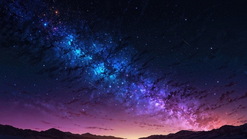 milky way wallpaper, deep space, stargazing, background for desktop wallpaper (horizontal)