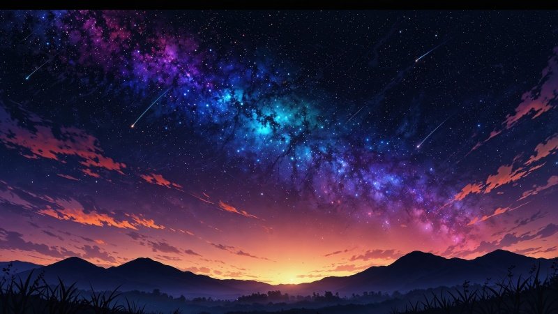 milky way wallpaper, cosmic beauty, galaxy view, background for desktop wallpaper (horizontal)