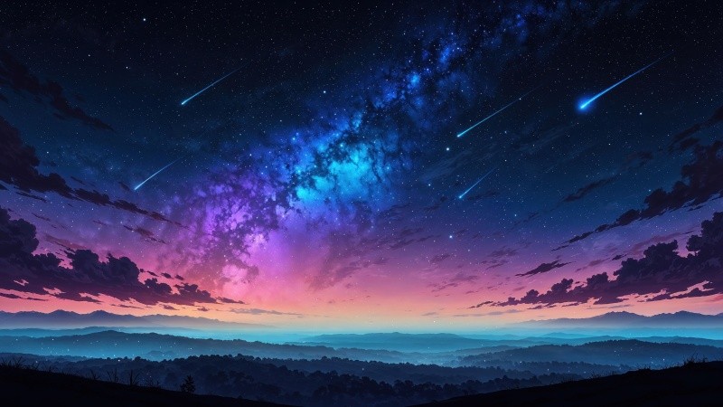 galaxy sky wallpaper, deep space, universe art, background for desktop wallpaper (horizontal)