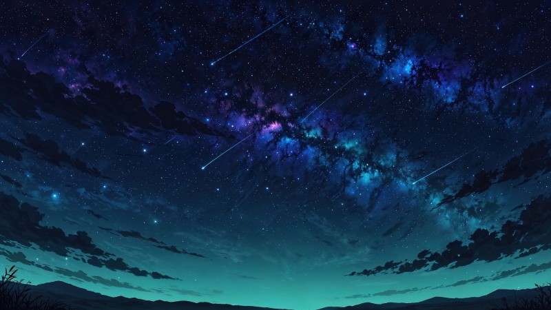 galaxy sky wallpaper, gradient colors, cosmic background, background for desktop wallpaper (horizontal)