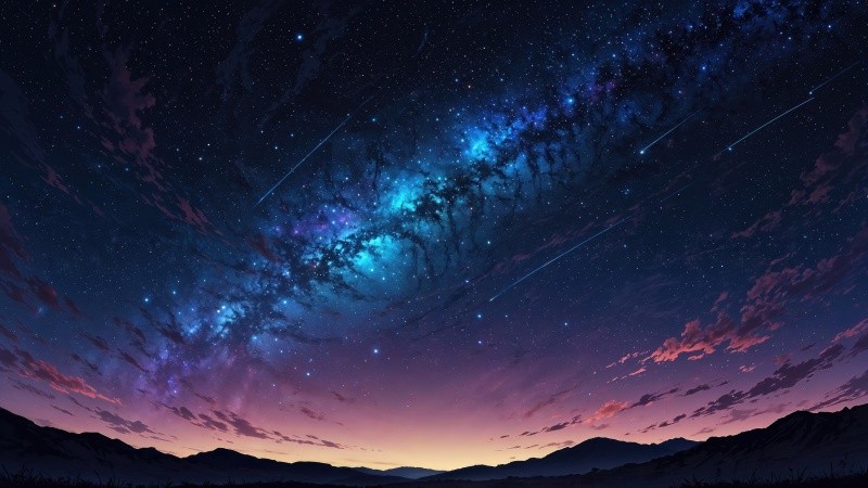 milky way wallpaper, celestial beauty, stargazing, background for desktop wallpaper (horizontal)