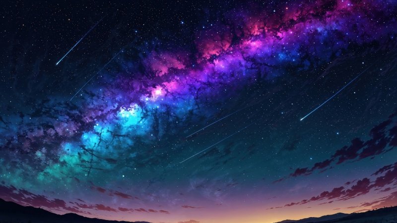 milky way wallpaper, cosmic colors, constellations, background for desktop wallpaper (horizontal)