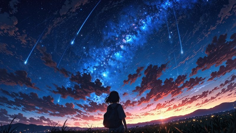 galaxy wallpaper wallpaper, anime stars, fantasy sky, background for desktop wallpaper (horizontal)