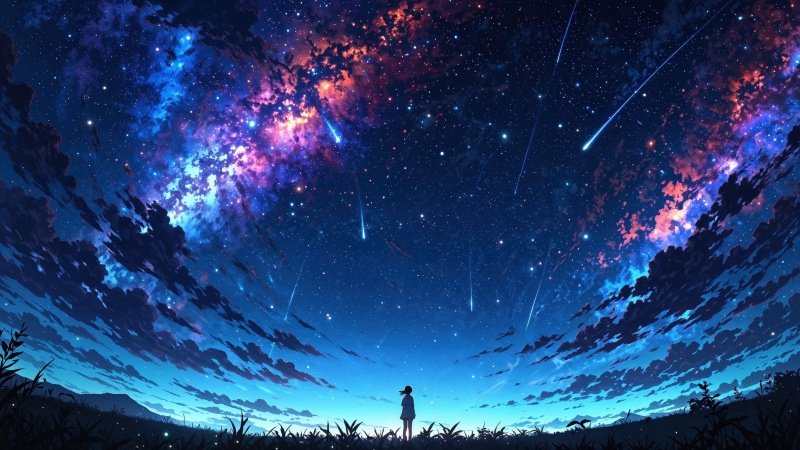 galaxy wallpaper wallpaper, anime stars, fantasy landscape, background for desktop wallpaper (horizontal)