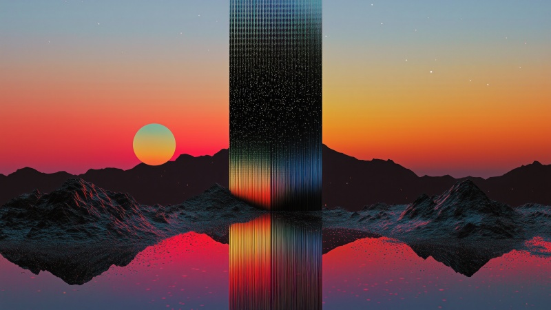 retro vibe wallpaper, cosmic colors, cosmic art, background for desktop wallpaper (horizontal)