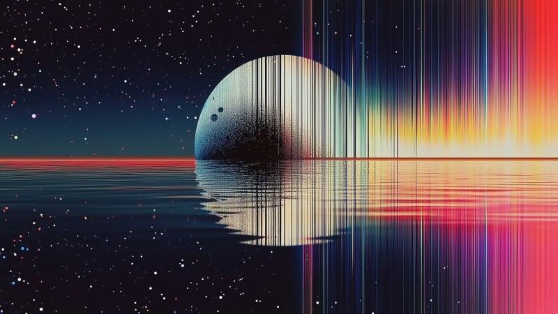 retro vibe wallpaper, abstract art, neon aesthetic, background for desktop wallpaper (horizontal)