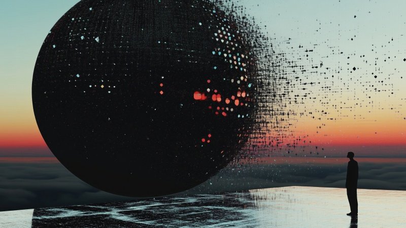 retro vibe wallpaper, abstract art, space exploration, background for desktop wallpaper (horizontal)