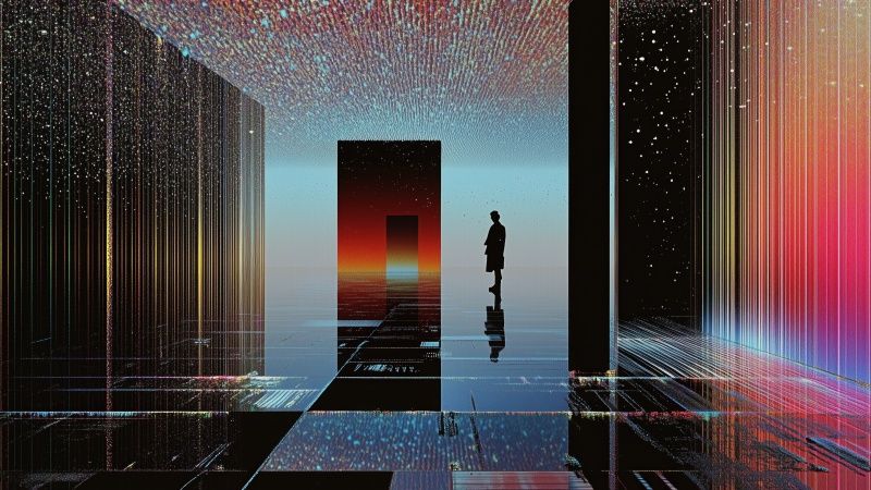 retrowave wallpaper, 80s nostalgia, vaporwave, background for desktop wallpaper (horizontal)