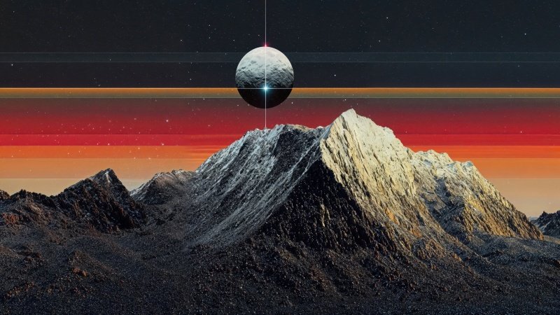 retrowave wallpaper, 80s aesthetic, neon colors, background for desktop wallpaper (horizontal)