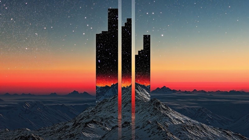 retrowave wallpaper, 80s aesthetic, neon lights, background for desktop wallpaper (horizontal)