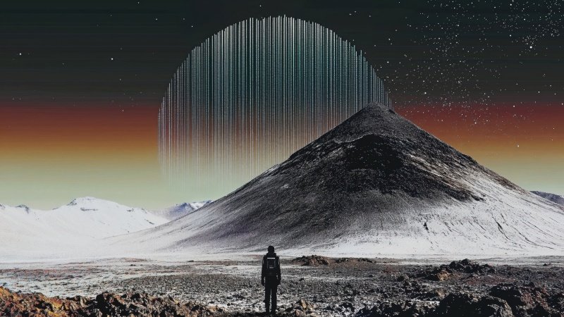 abstract patterns wallpaper, retro-futurism, 80s nostalgia, background for desktop wallpaper (horizontal)