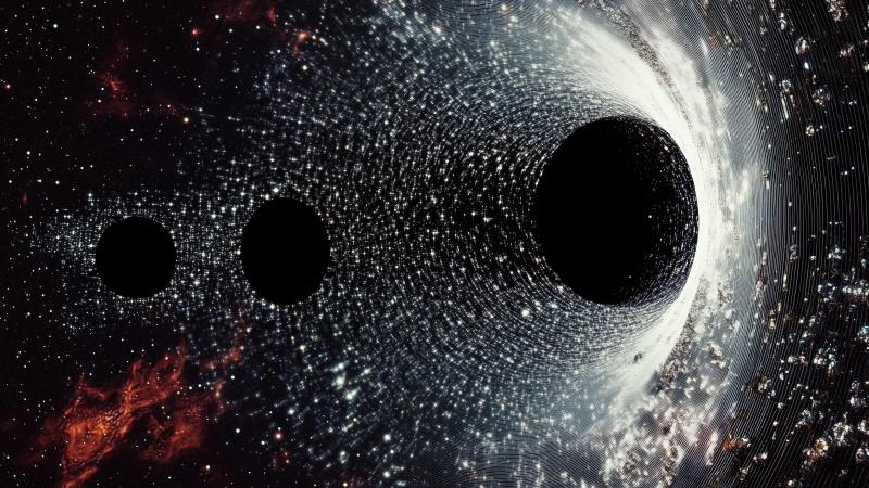 wormhole wallpaper, star systems, celestial bodies, background for desktop wallpaper (horizontal)