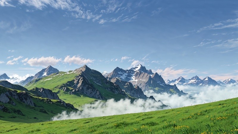 alps wallpaper, mountains, scenic landscapes, background for desktop wallpaper (horizontal)