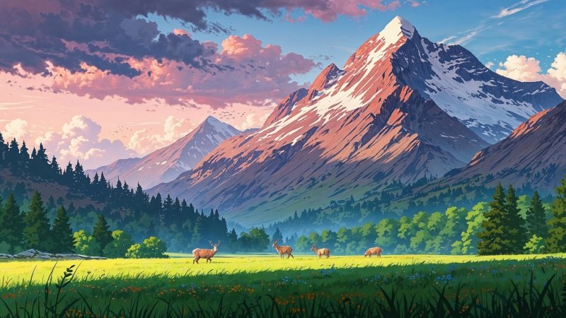 alps wallpaper, mountains, hiking trails, background for desktop wallpaper (horizontal)