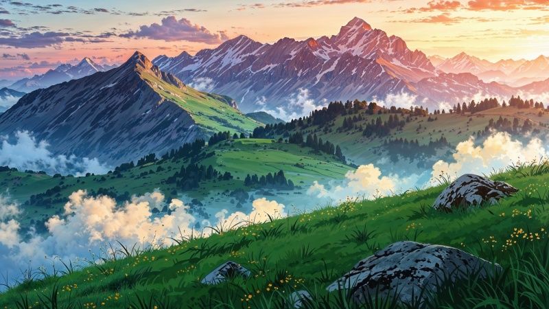 swiss alps wallpaper, weather, alpine landscape, background for desktop wallpaper (horizontal)