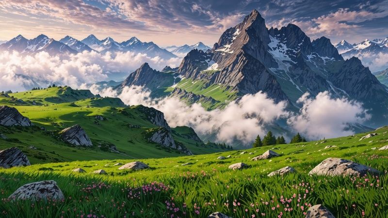 switzerland wallpaper, hiking, swiss culture, background for desktop wallpaper (horizontal)