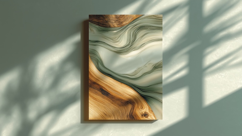 stress reduction wallpaper, biophilic design, botanical print, background for desktop wallpaper (horizontal)